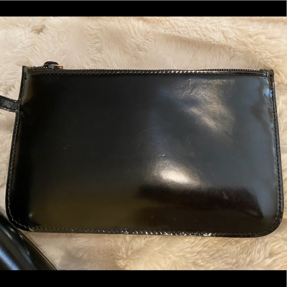 RARE Gucci Vintage Glossy Black Leather Tote - Picture 7 of 15